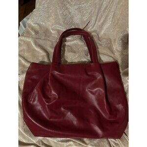 Neiman Marcus red leather shoulder bag